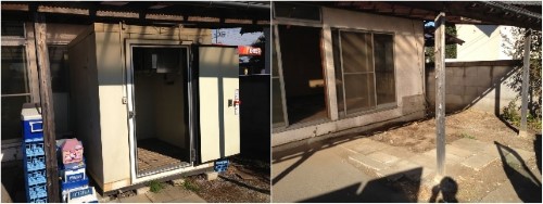 東京都東久留米市での小型プレハブ冷蔵庫の解体撤去